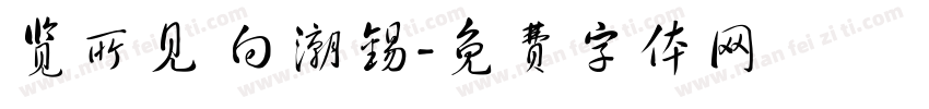 览所见 向潮锡字体转换